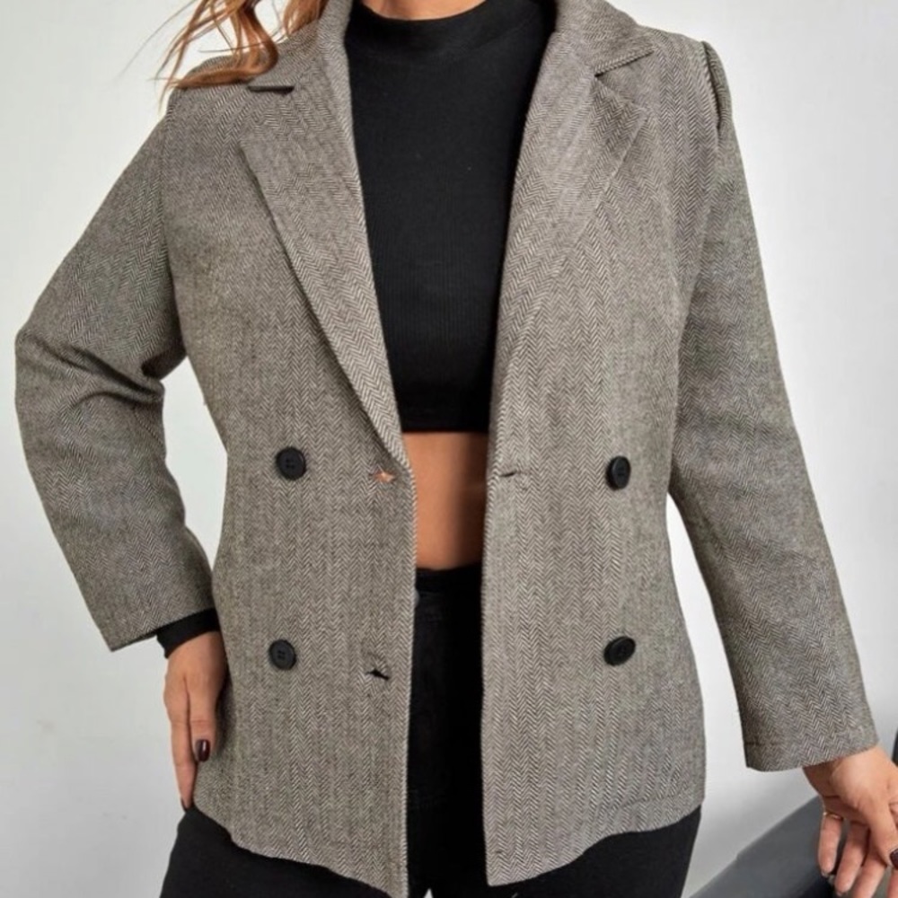 Lapel Neck Double Button Overcoat